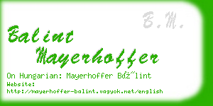 balint mayerhoffer business card